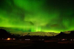 Northern Lights over Eyjafjallajokull