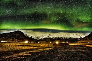 Northern Lights over Eyjafjallajokull